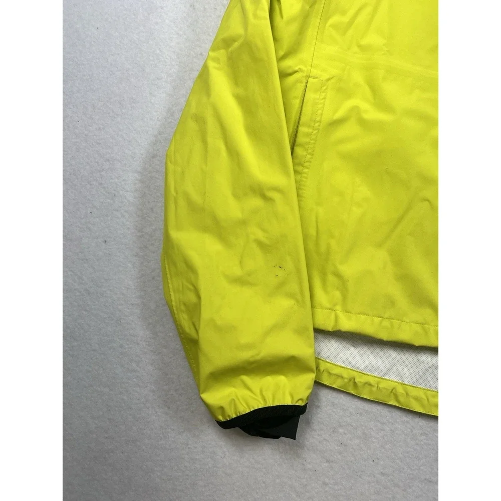 Rapha Commuter Cycling Jacket Yellow Hooded Waterproof Hi Vis Rain Mens - Med